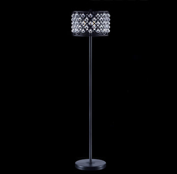 Elizabeth 60" Crystal/Metal LED Floor Lamp - JONATHAN Y